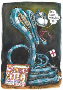 Martin Rowson Mr Snake Oil